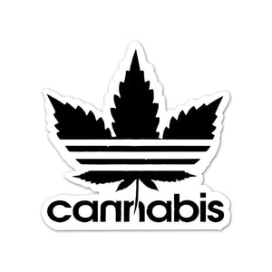 Cannabis Sticker waterproof vinyl decal for laptop, bike, car & bottle