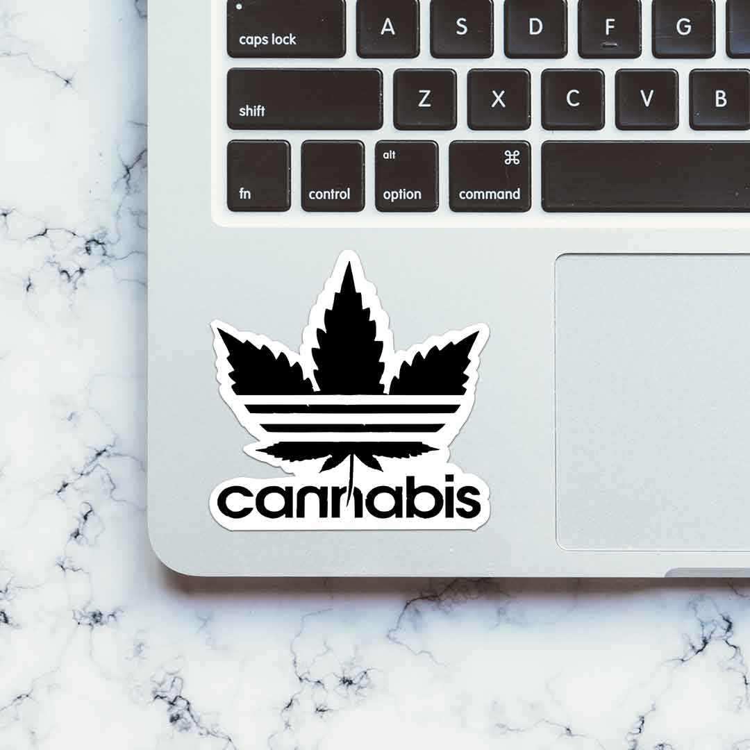 Cannabis Sticker waterproof vinyl decal for laptop, bike, car & bottle