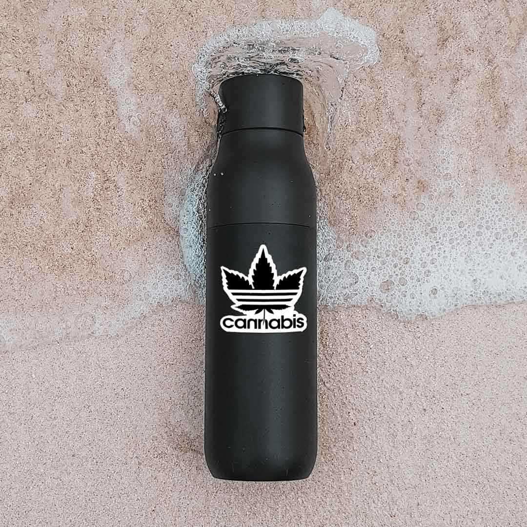 Cannabis Sticker waterproof vinyl decal for laptop, bike, car & bottle