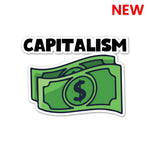 Capitalism Sticker waterproof vinyl decal for laptop, bike, car & bottle