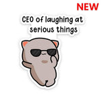 CEO Sticker waterproof vinyl decal for laptop, bike, car & bottle