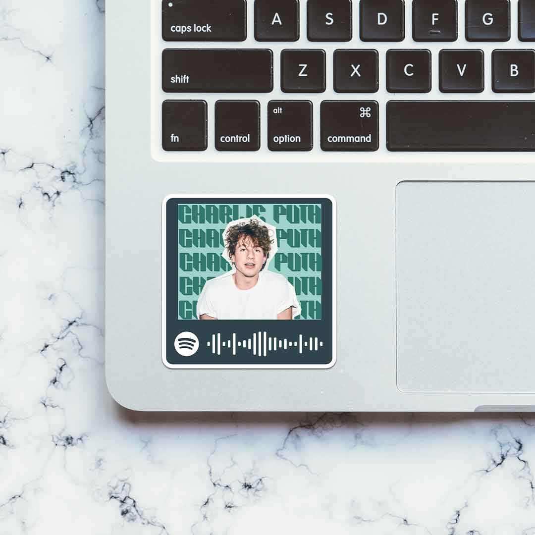 Charlie Puth Spotify Sticker waterproof vinyl decal for laptop, bike, car & bottle