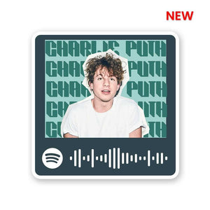 Charlie Puth Spotify Sticker waterproof vinyl decal for laptop, bike, car & bottle