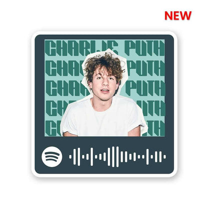 Charlie Puth Spotify Sticker waterproof vinyl decal for laptop, bike, car & bottle