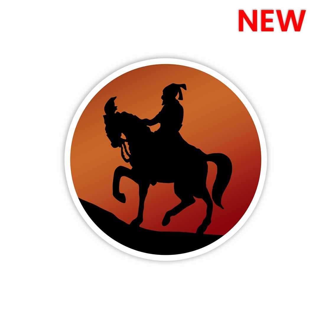 Chatrapati Shivaji Maharaj Sticker waterproof vinyl decal for laptop, bike, car & bottle