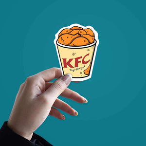 Chicken Bucket Sticker waterproof vinyl decal for laptop, bike, car & bottle