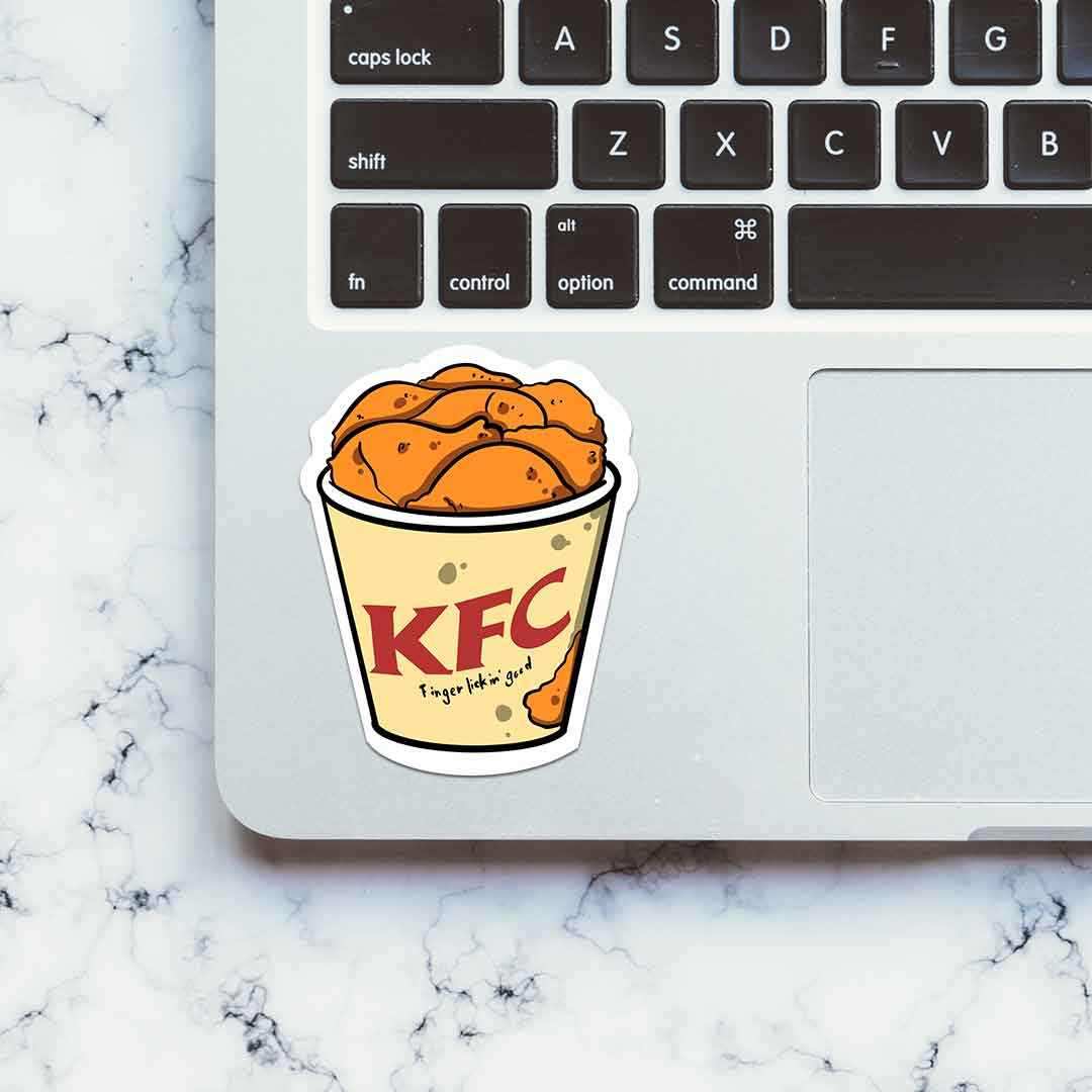 Chicken Bucket Sticker waterproof vinyl decal for laptop, bike, car & bottle