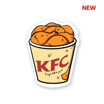 Chicken Bucket Sticker waterproof vinyl decal for laptop, bike, car & bottle