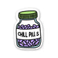 Chill Pill Sticker waterproof vinyl decal for laptop, bike, car & bottle
