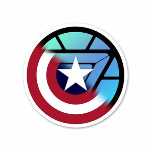Civil War Sticker waterproof vinyl decal for laptop, bike, car & bottle