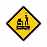 Coding in progress Sticker waterproof vinyl decal for laptop, bike, car & bottle