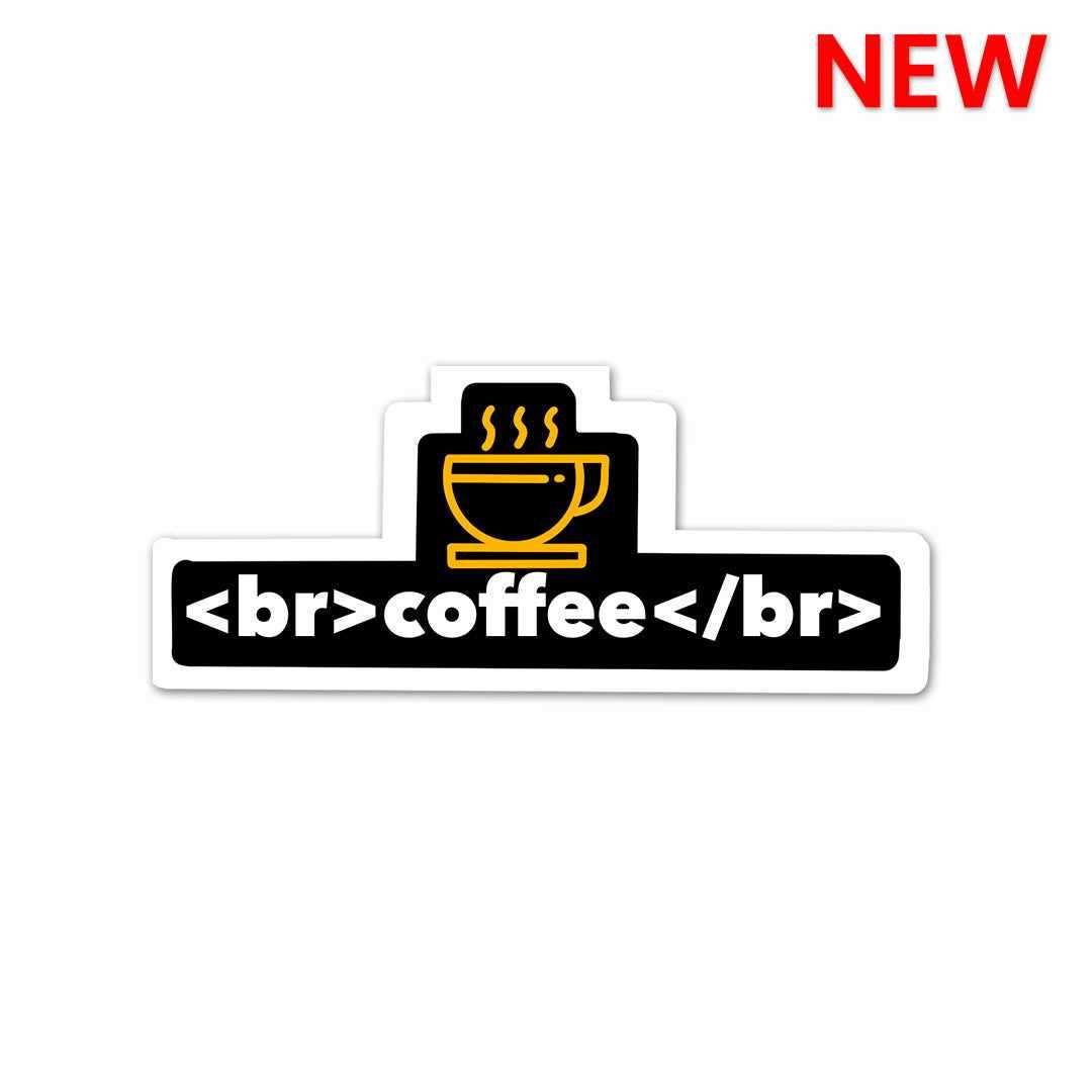 Coffee Break Sticker waterproof vinyl decal for laptop, bike, car & bottle