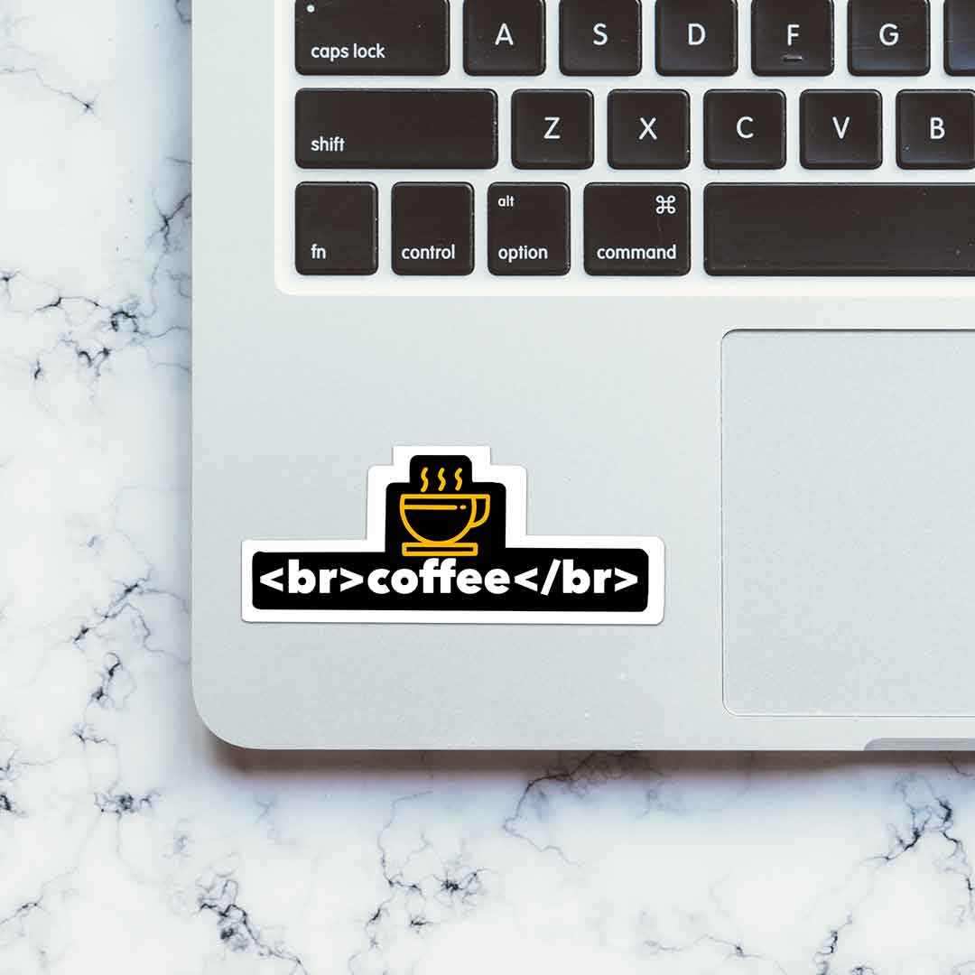 Coffee Break Sticker waterproof vinyl decal for laptop, bike, car & bottle