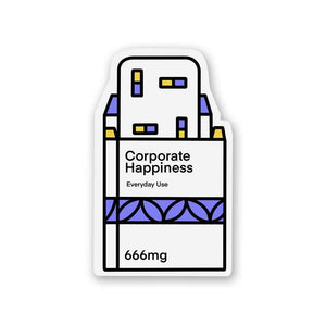 Corporate Happiness Sticker waterproof vinyl decal for laptop, bike, car & bottle