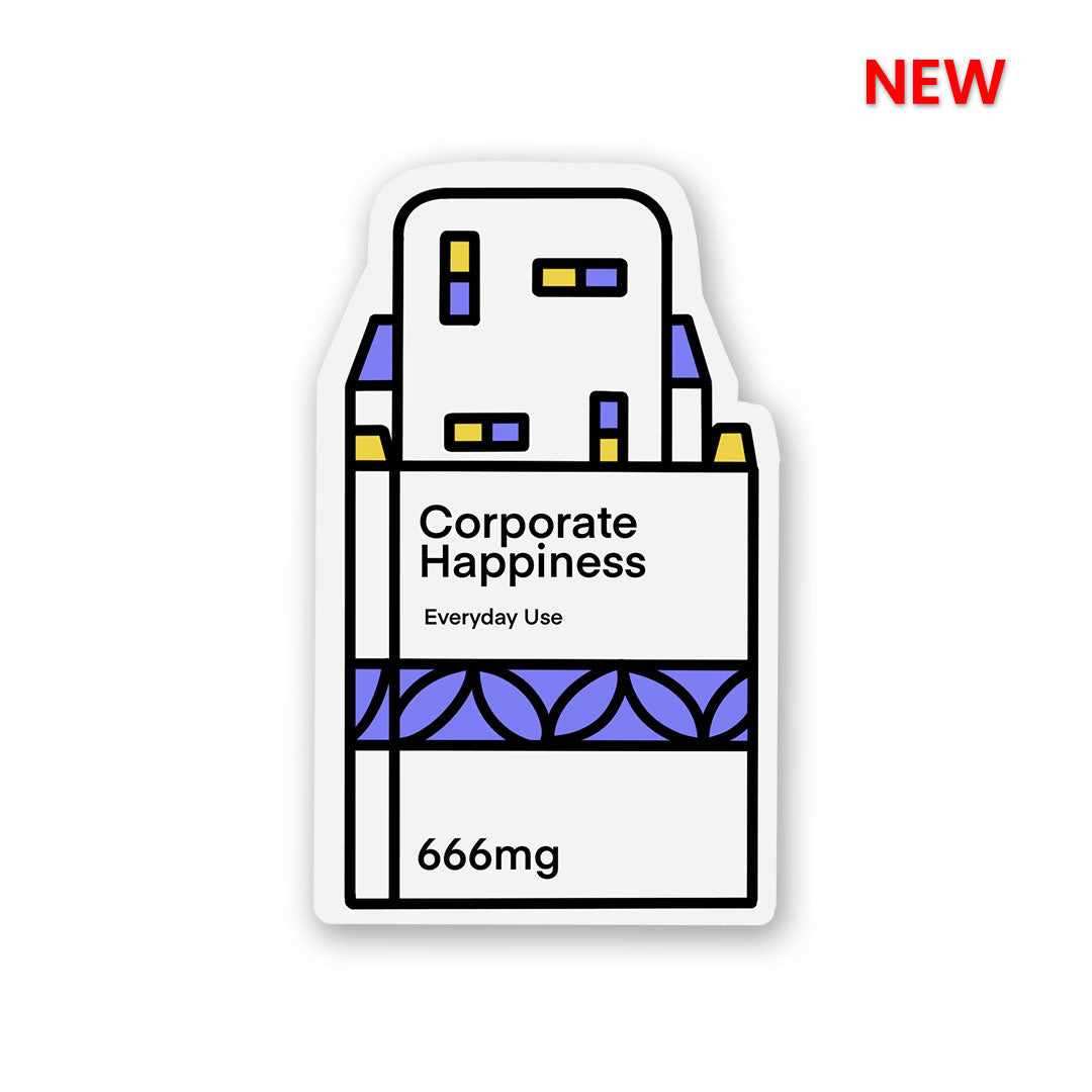 Corporate Happiness Sticker - Stickers | STICK IT UP
