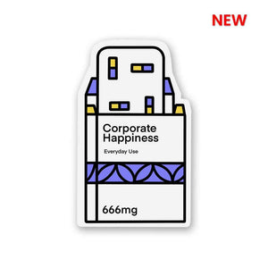 Corporate Happiness Sticker waterproof vinyl decal for laptop, bike, car & bottle
