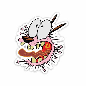 Courage the Cowardly Dog Sticker waterproof vinyl decal for laptop, bike, car & bottle