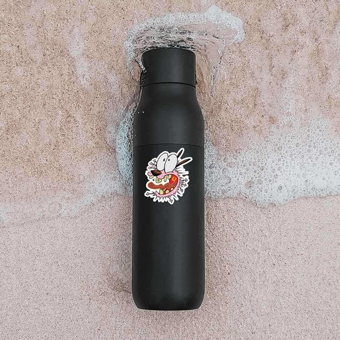 Courage the Cowardly Dog Sticker waterproof vinyl decal for laptop, bike, car & bottle