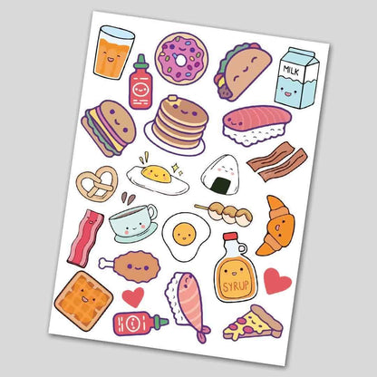 Cute Mini Stickers Sheet waterproof vinyl decal for laptop, bike, car & bottle