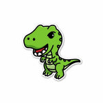Cute T - rex Sticker waterproof vinyl decal for laptop, bike, car & bottle
