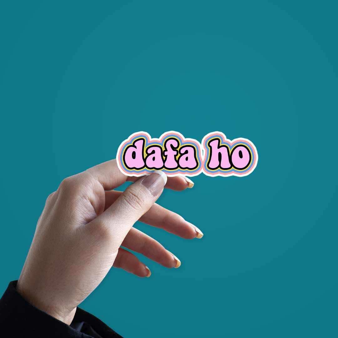 Dafa Ho Sticker waterproof vinyl decal for laptop, bike, car & bottle