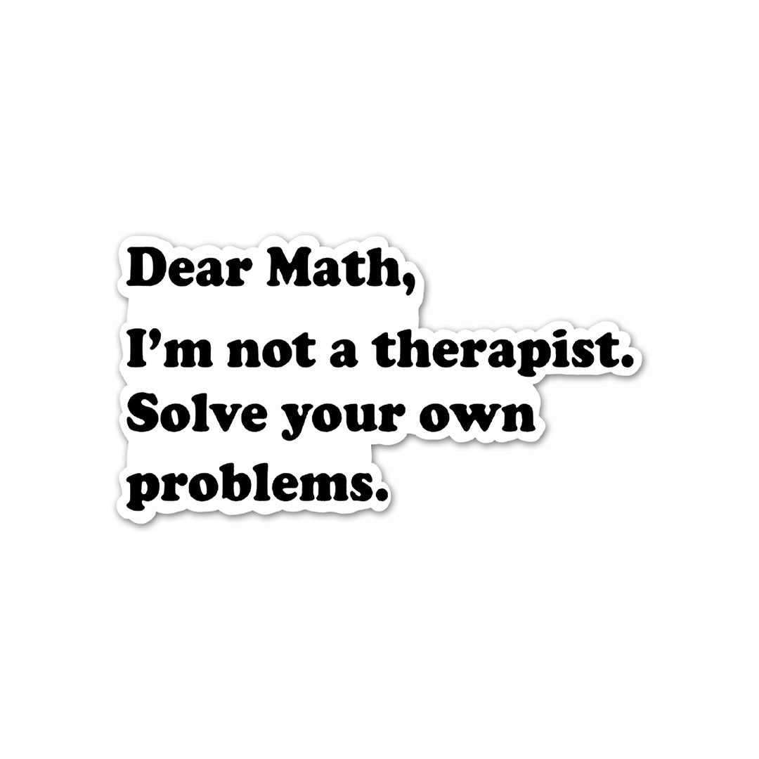 Dear Math Sticker - Stickers | STICK IT UP