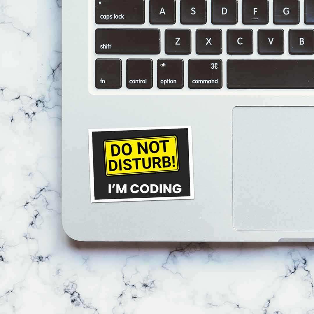 Do Not Disturb Sticker waterproof vinyl decal for laptop, bike, car & bottle
