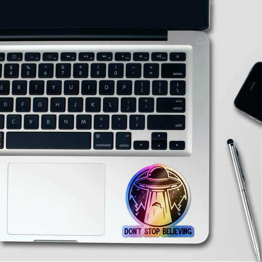 Don't stop believing Holographic Stickers waterproof vinyl decal for laptop, bike, car & bottle