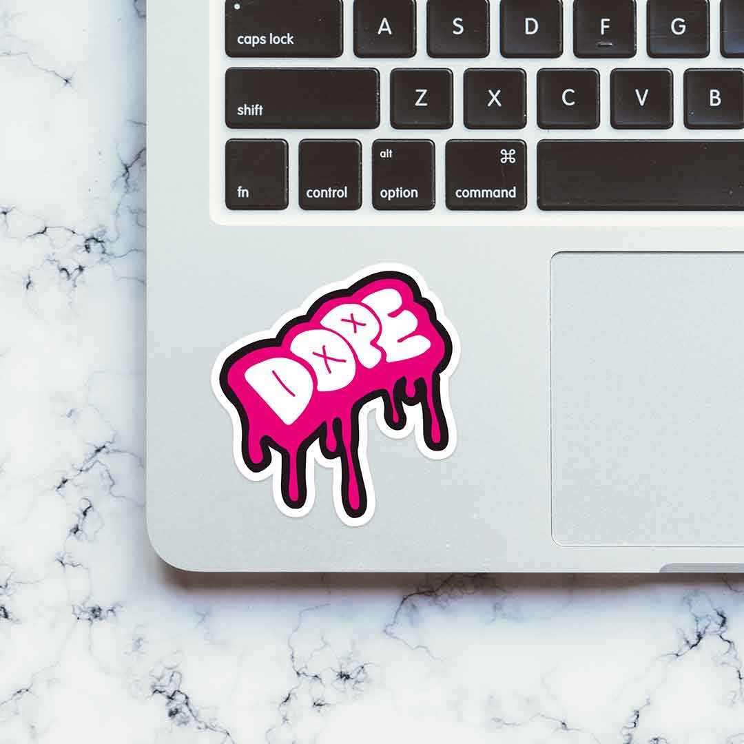 DOPE Sticker waterproof vinyl decal for laptop, bike, car & bottle