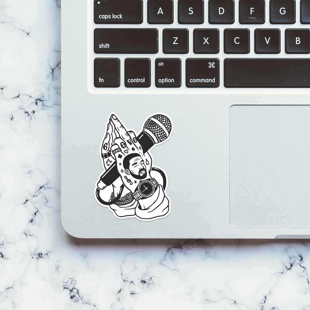 Drake Sticker waterproof vinyl decal for laptop, bike, car & bottle