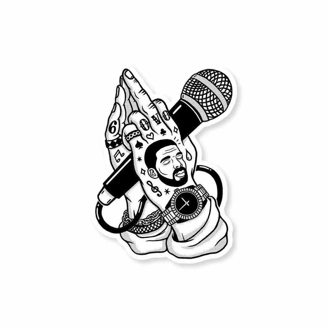 Drake Sticker waterproof vinyl decal for laptop, bike, car & bottle