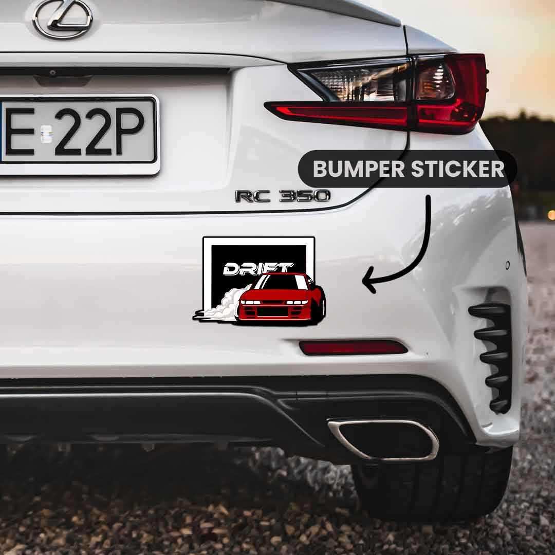 Drift Bumper Sticker waterproof vinyl decal for laptop, bike, car & bottle