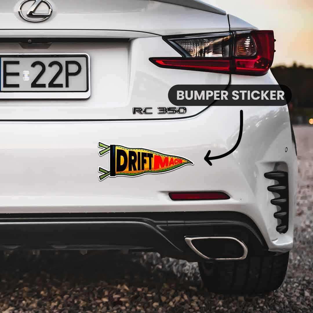 Drift Machine Bumper Sticker waterproof vinyl decal for laptop, bike, car & bottle