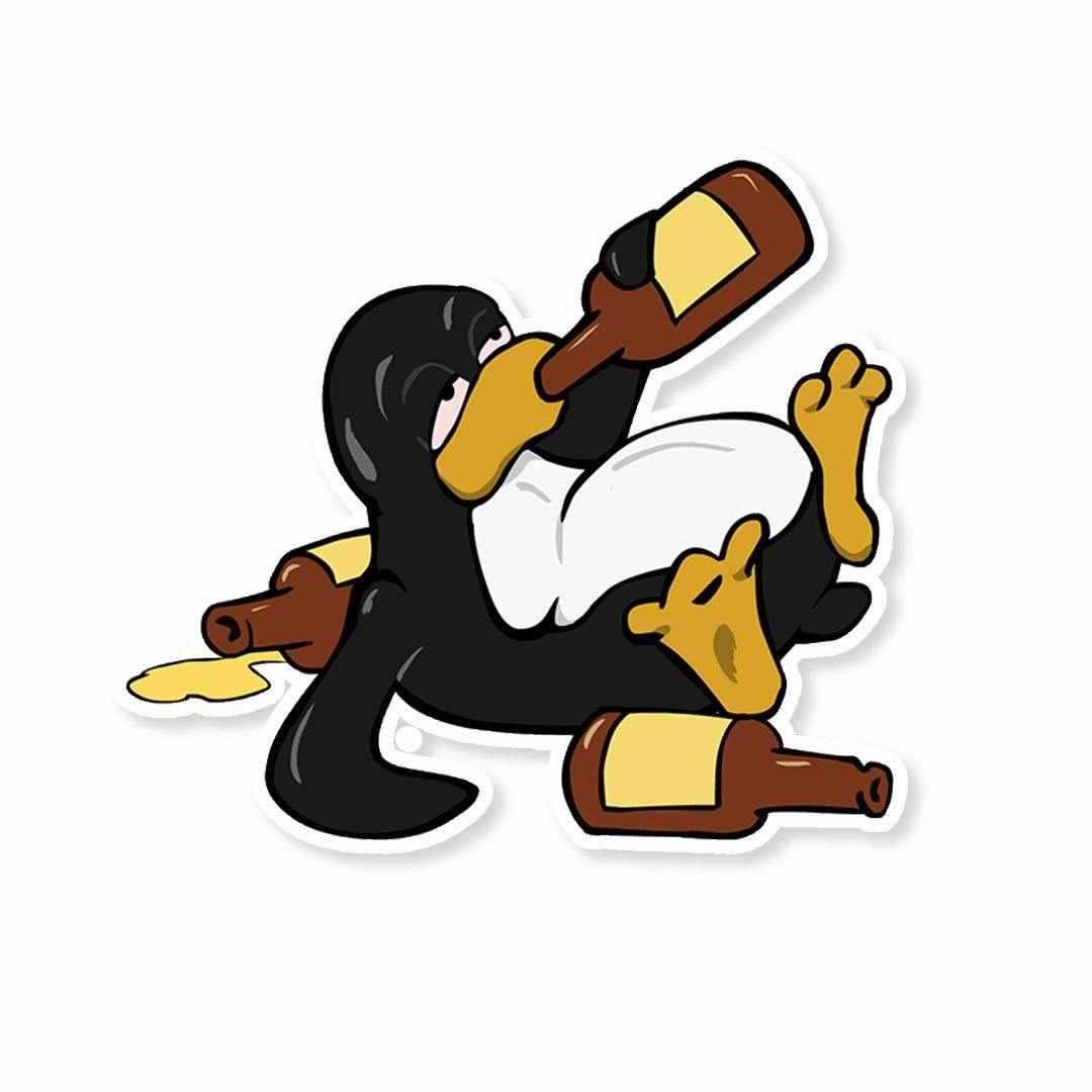 Drunk Linux Sticker - Stickers | STICK IT UP