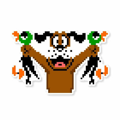 Duck Hunt Sticker waterproof vinyl decal for laptop, bike, car & bottle