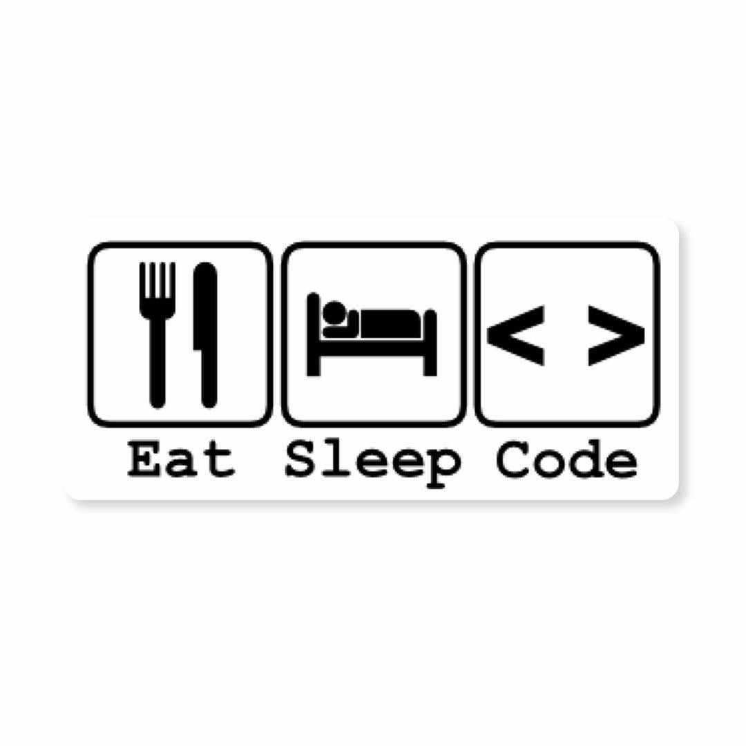 Eat Sleep Code Sticker - Stickers | STICK IT UP