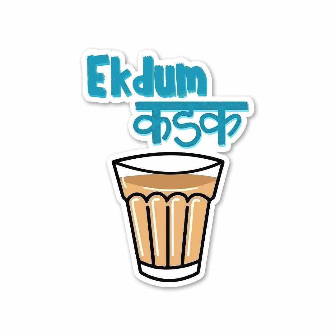 Ek dum KADAK Sticker waterproof vinyl decal for laptop, bike, car & bottle