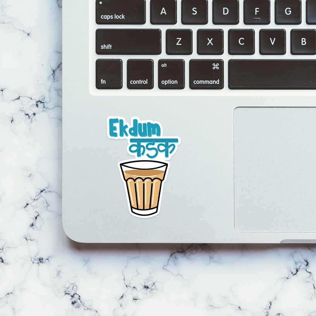 Ek dum KADAK Sticker waterproof vinyl decal for laptop, bike, car & bottle
