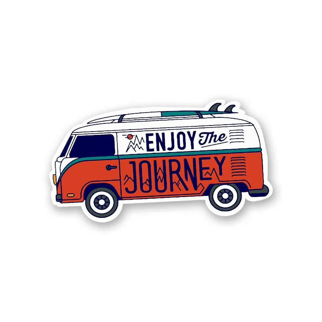 Enjoy the Journey Sticker waterproof vinyl decal for laptop, bike, car & bottle
