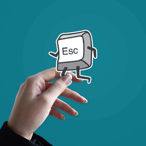 ESC key Sticker waterproof vinyl decal for laptop, bike, car & bottle