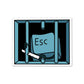ESCape Sticker waterproof vinyl decal for laptop, bike, car & bottle