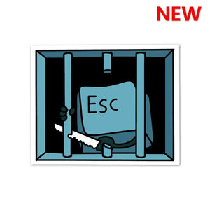 ESCape Sticker waterproof vinyl decal for laptop, bike, car & bottle