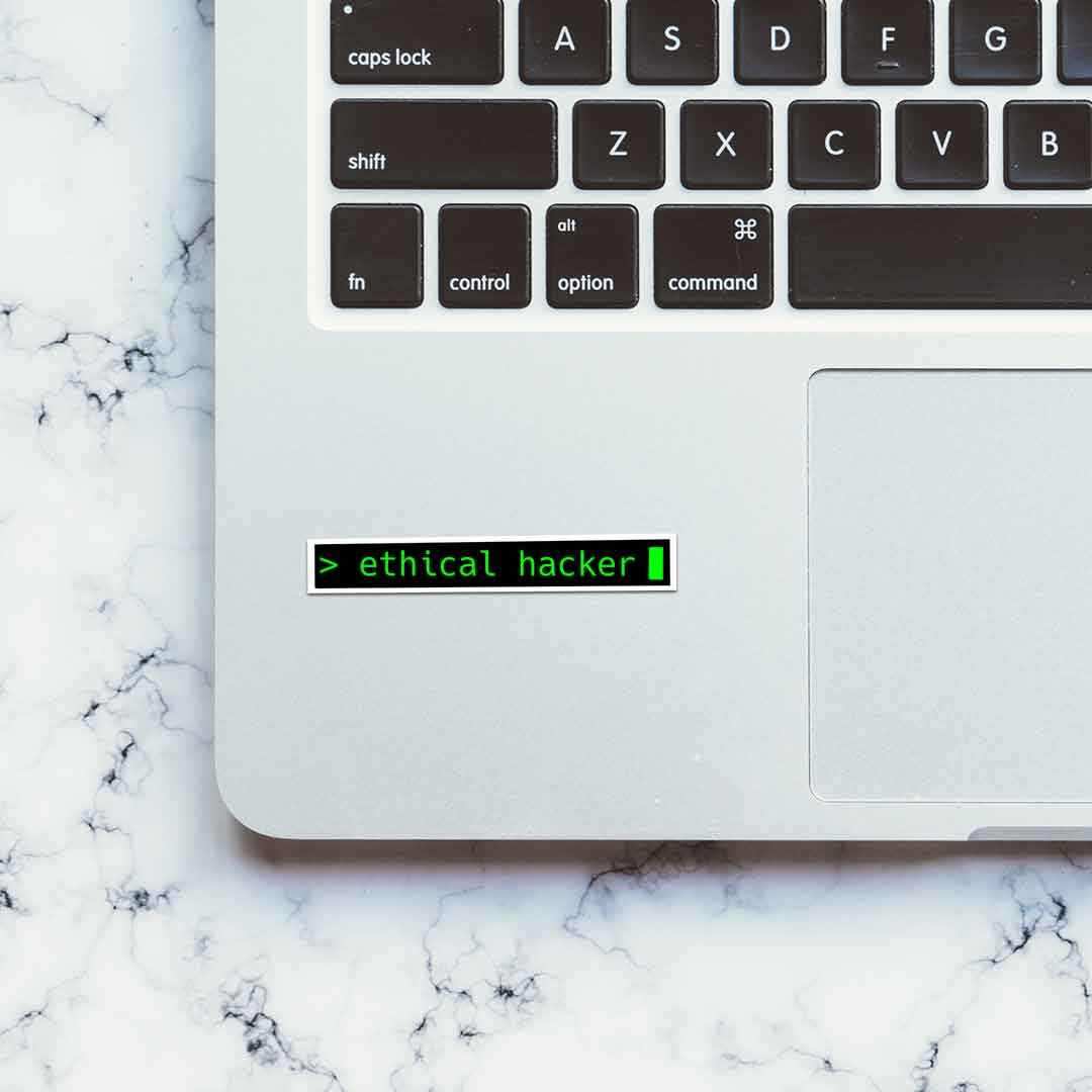 Ethical Hacker Sticker waterproof vinyl decal for laptop, bike, car & bottle