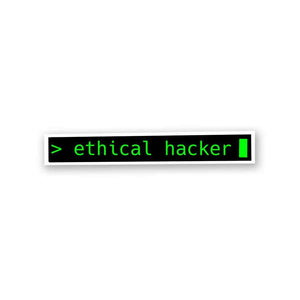 Ethical Hacker Sticker waterproof vinyl decal for laptop, bike, car & bottle