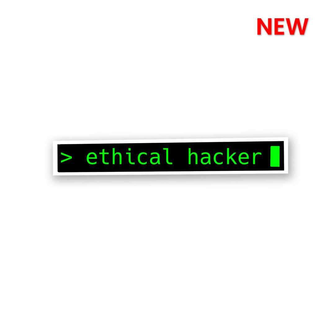 Ethical Hacker Sticker waterproof vinyl decal for laptop, bike, car & bottle