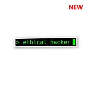 Ethical Hacker Sticker waterproof vinyl decal for laptop, bike, car & bottle