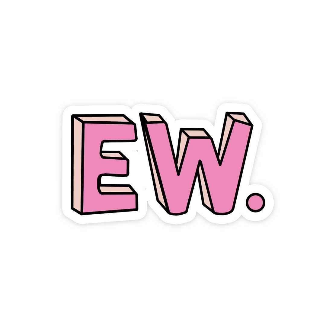EW Sticker waterproof vinyl decal for laptop, bike, car & bottle