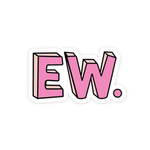 EW Sticker waterproof vinyl decal for laptop, bike, car & bottle