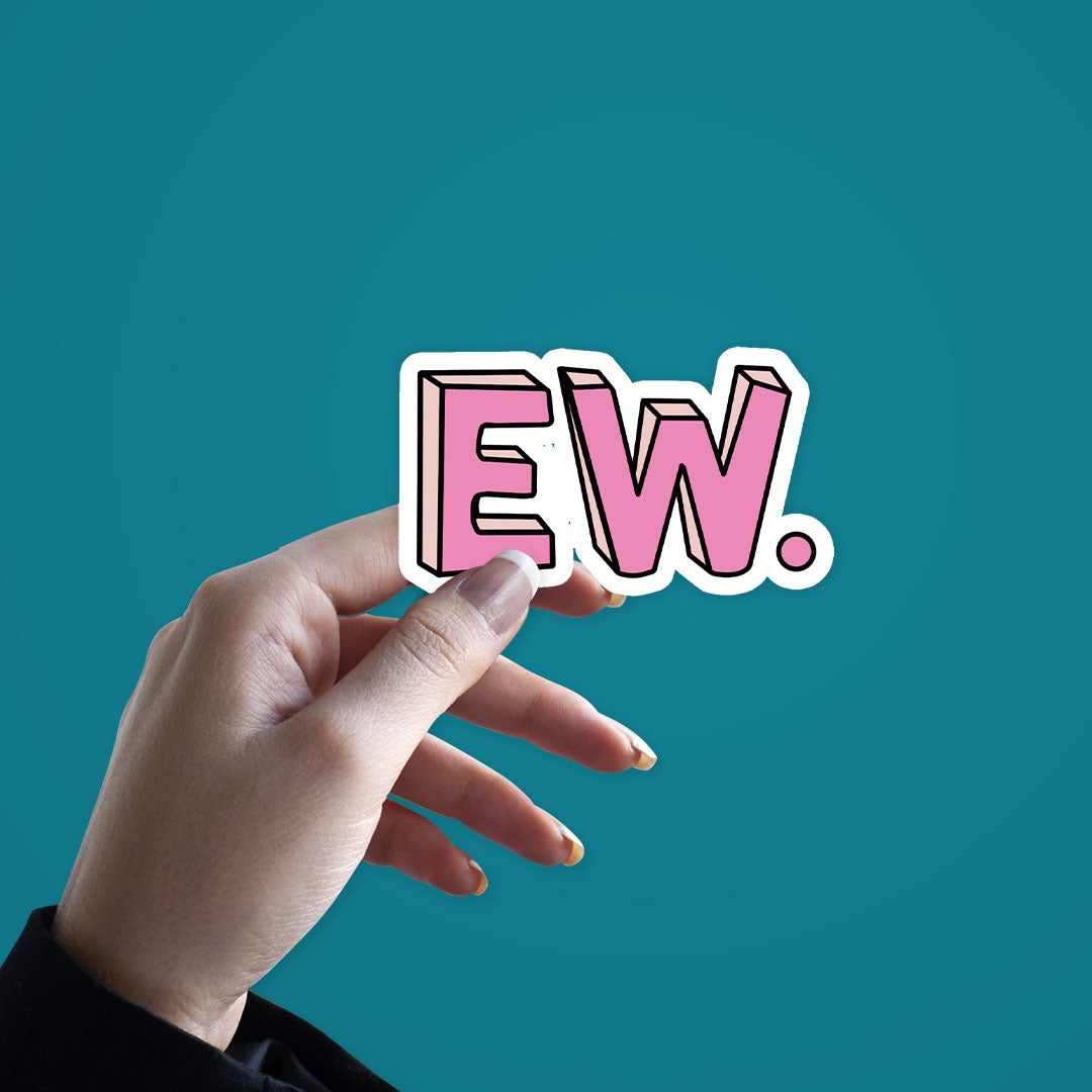 EW Sticker waterproof vinyl decal for laptop, bike, car & bottle