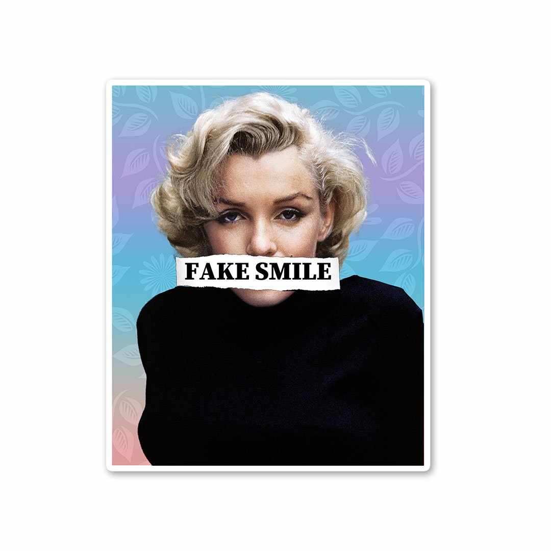 FAKE SMILE Sticker - Stickers | STICK IT UP